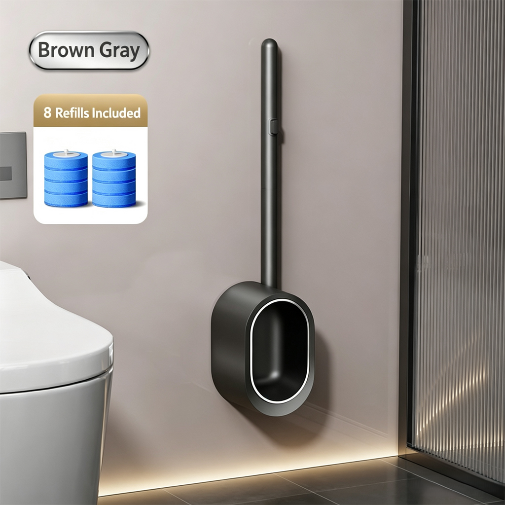 Toilet Scrubber Kit with Self-Cleaning Disposable Pads