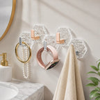 10/20-Pack Heavy-Duty Hexagonal Ripple Adhesive Hooks – Waterproof Wall Hooks for Kitchen & Bathroom