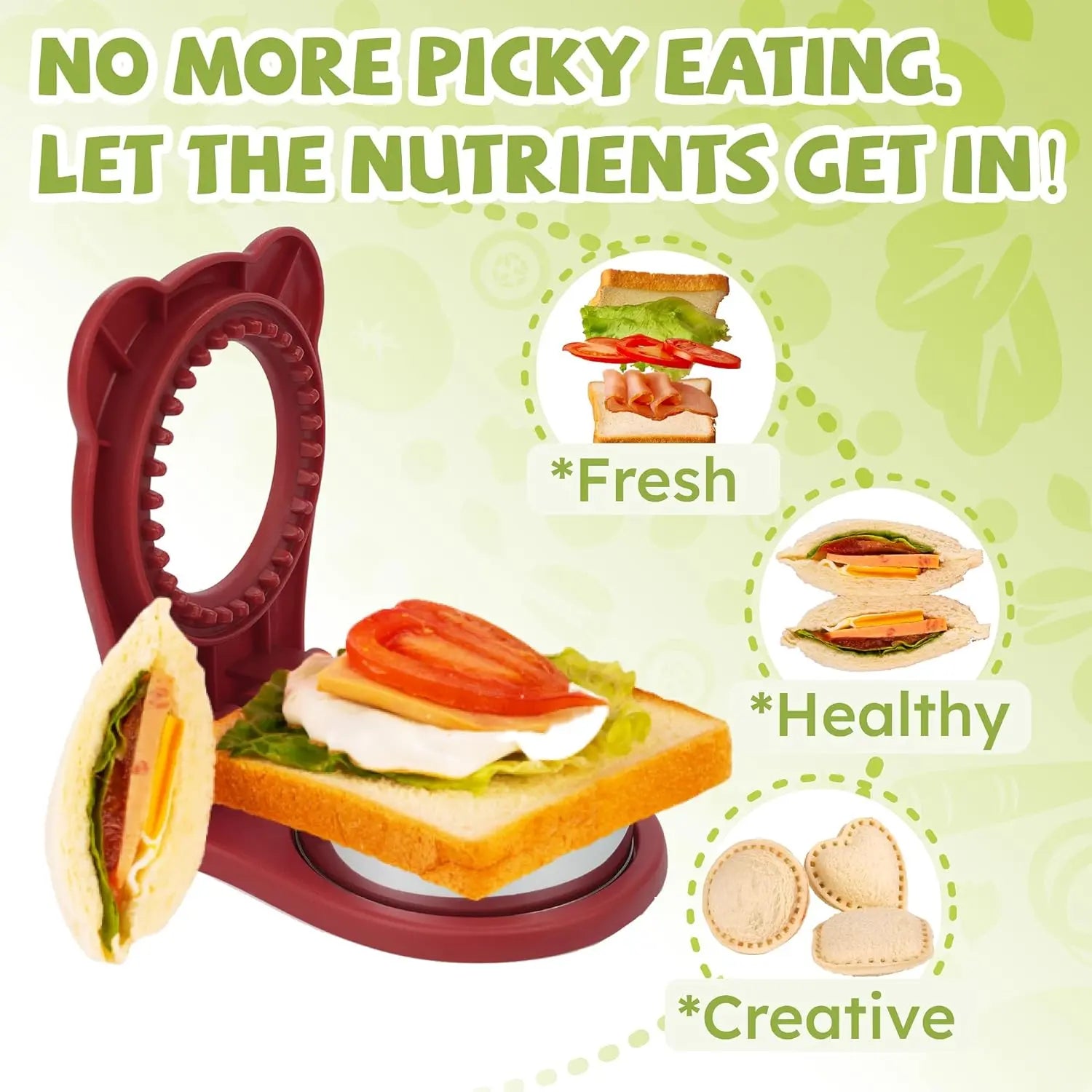 Crustless Sandwich Maker Sealer Cutter