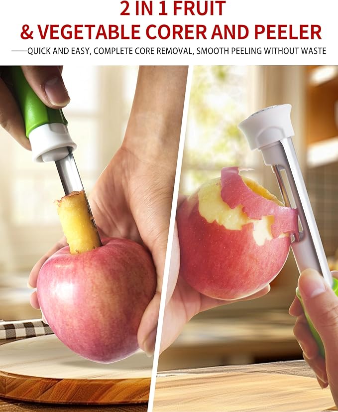 2 in 1 Apple Corer and Peeler Tool