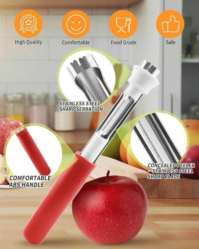 2 in 1 Apple Corer and Peeler Tool