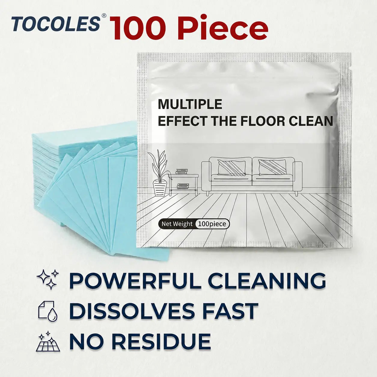 Multi-Purpose Floor Cleaning Tablets – For Hardwood, Laminate, Tile, RV Walls & Household Surfaces