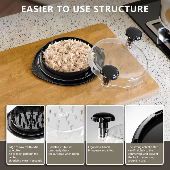 Visible Lid Meat Shredder