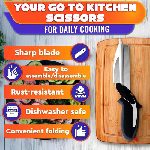 2-in-1 Kitchen Scissors with Cutting Board