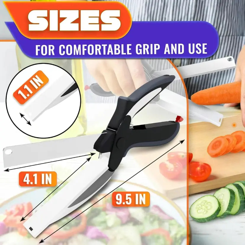 2-in-1 Kitchen Scissors with Cutting Board