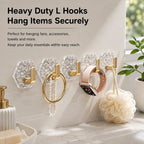 10/20-Pack Heavy-Duty Hexagonal Ripple Adhesive Hooks – Waterproof Wall Hooks for Kitchen & Bathroom