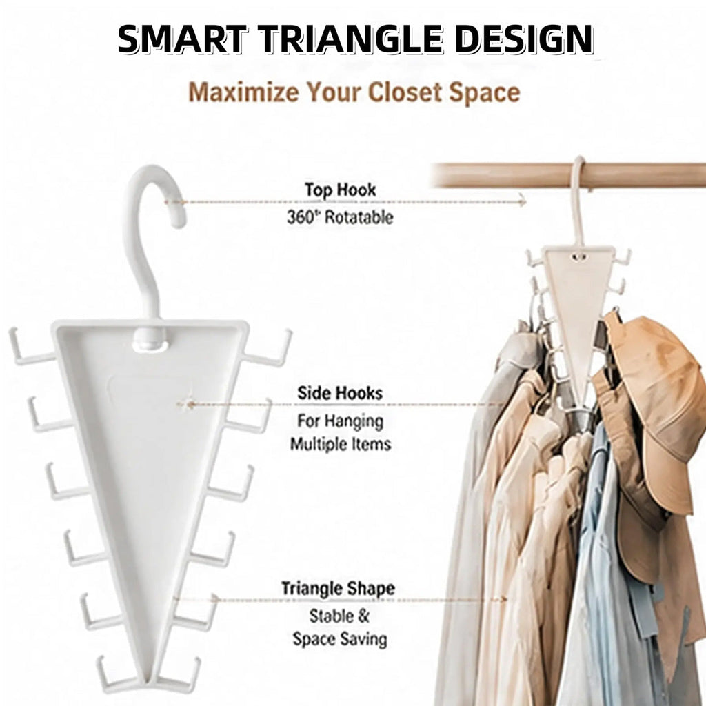 V-Shaped Double-Sided Closet Hanger Organizer