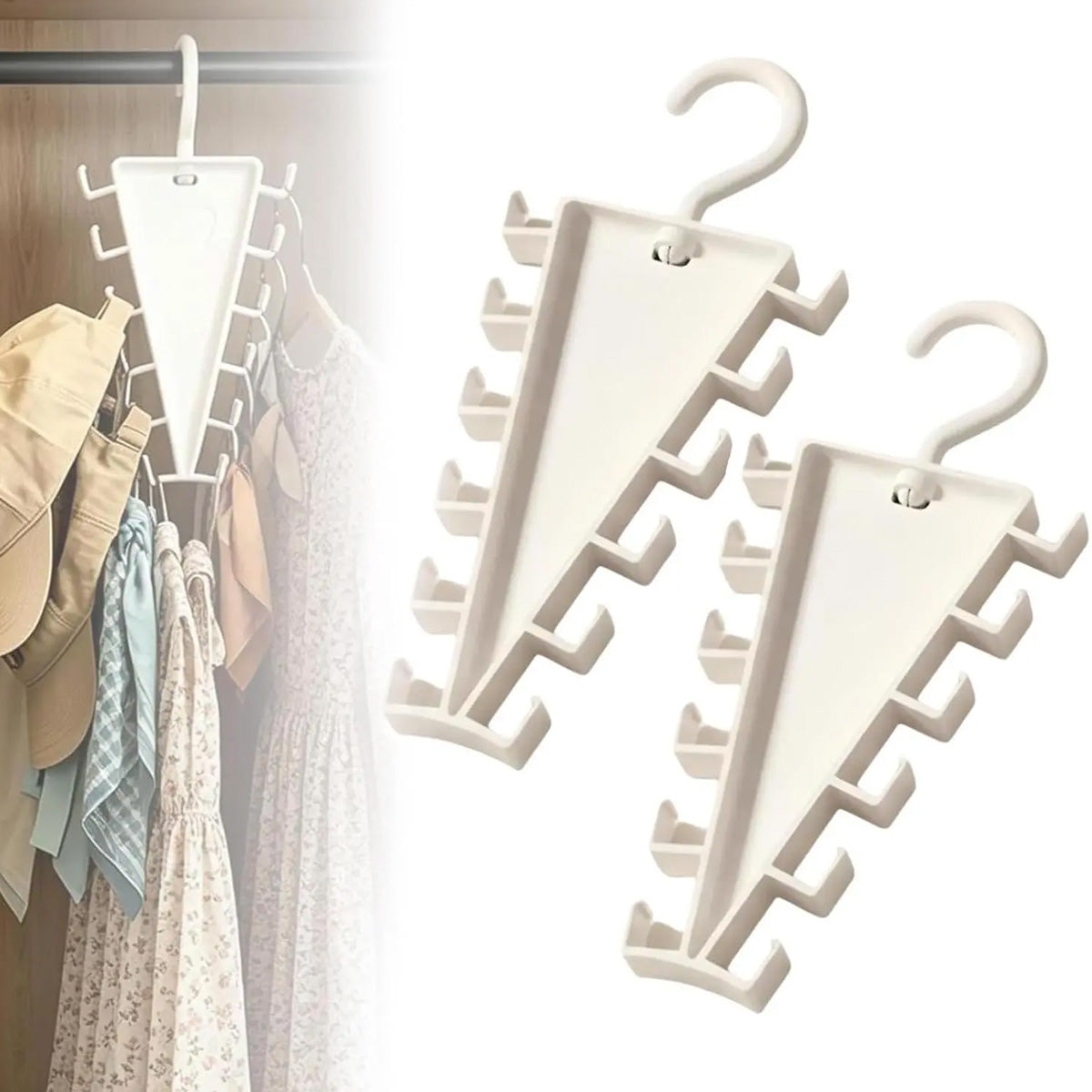 V-Shaped Double-Sided Closet Hanger Organizer